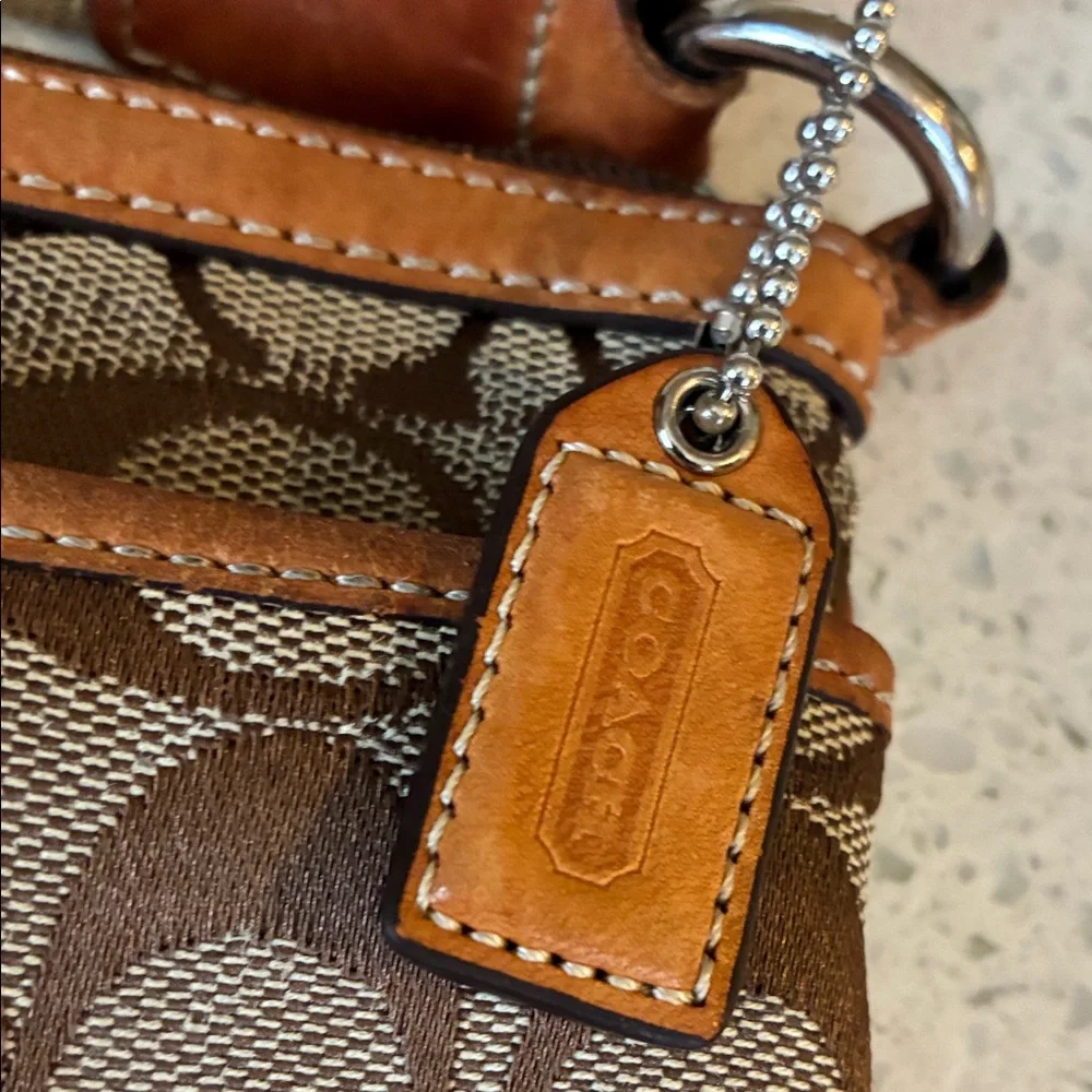 Coach Signature Brown Messenger Bag